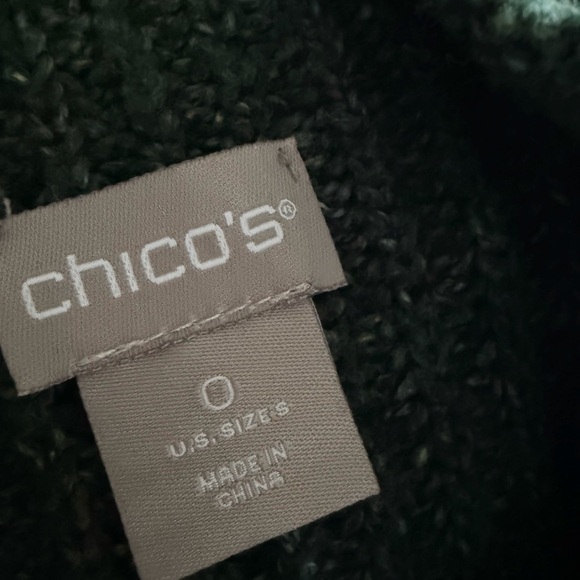 Chico's Dark Green Knit Sweater, Size 0 or small, Long Sleeve, Super Comfy, NWOT - Picture 5 of 6